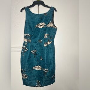 Darling Blue Sheath Mini Dress Scoop Neck Sleeveless size S
